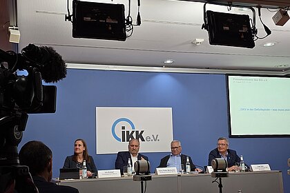 Gesprächspartner der Pressekonferenz des IKK e.V. Pressekonferenz des IKK e.V. "GKV in der Defizitspirale – was muss jetzt dringend passieren?" am 26.8.2025